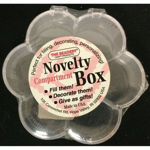 Novelty Compartment Box- Beadery Craft Products- Made in U.S.A. (Sealed NOS)